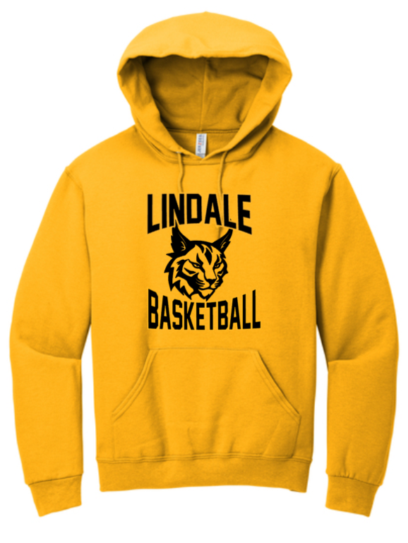 Lindale Lynx - BASKETBALL - Hoodie Sweatshirt (Gold)