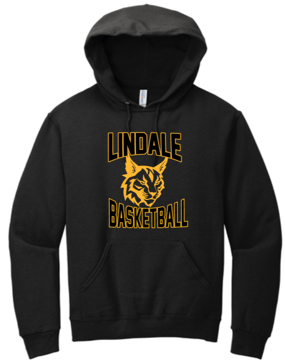 Lindale Lynx - BASKETBALL - Hoodie Sweatshirt (Black)