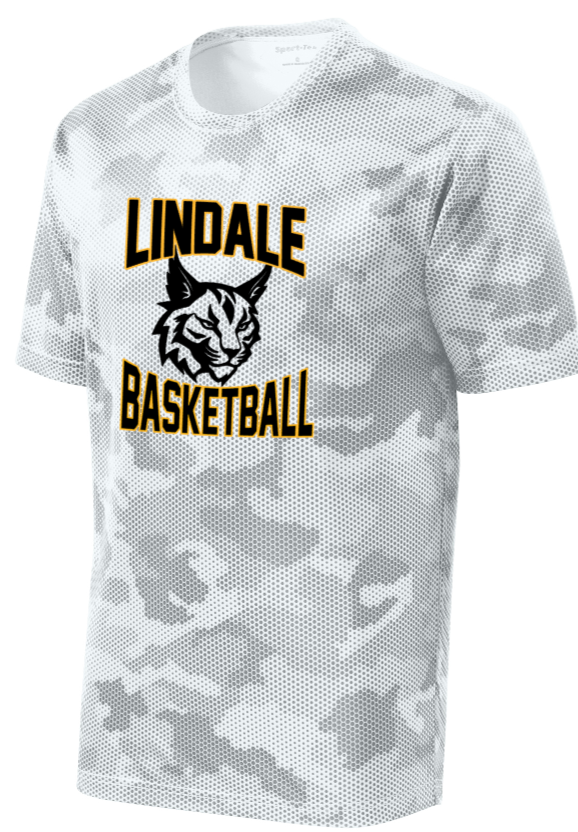 Lindale - BASKETBALL - White Camo Hex Short Sleeve Shirt