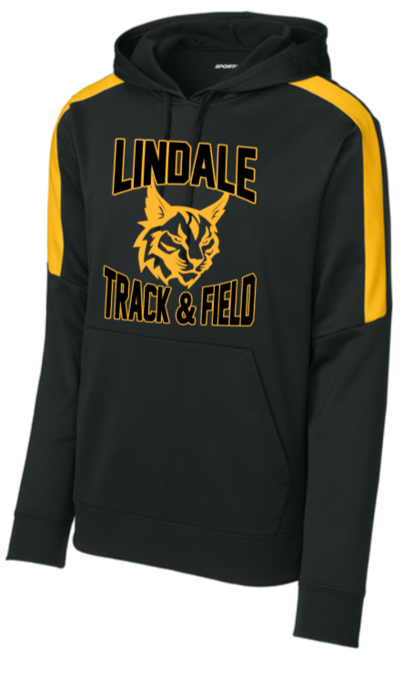 Lindale Linx - TRACK & FIELD - Performance United Hoodie (Black)
