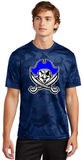 BUCS HOCO - Bucs Head Camo Hex Performance SS T-shirt (Blue or Iron Grey)