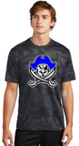 BUCS HOCO - Bucs Head Camo Hex Performance SS T-shirt (Blue or Iron Grey)