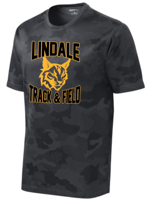 Lindale - TRACK & FIELD - Iron Grey Camo Hex Short Sleeve Shirt