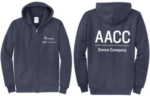 AACC Dance - Full Zip Navy Blue Heather Hoodie Sweatshirt