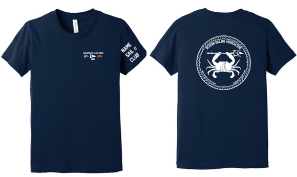 2025 Annapolis Race Week - Youth Short Sleeve Shirt (Bella Canvas) Navy Blue
