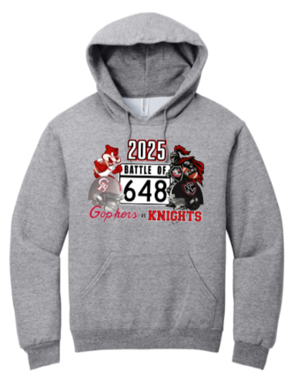 2025 Battle of 648 - Grey Hoodie - Pick your School