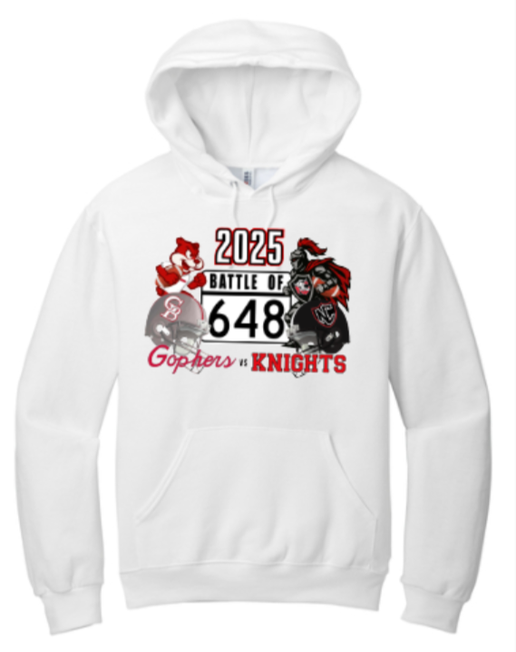 2025 Battle of 648 - White Hoodie - Pick your School