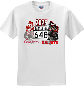 2025 Battle of 648 - White Short Sleeve Shirt - Pick Your School
