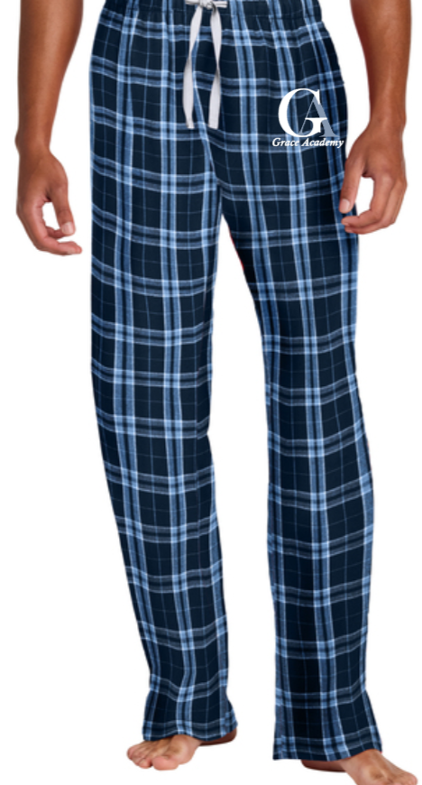 Grace Academy - Navy Blue and Carolina PJ Pants (Youth or Adult Sizes)