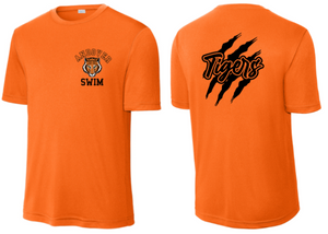Andover Swim - 2025 Team Shirt - Neon Orange Performance Short Sleeve
