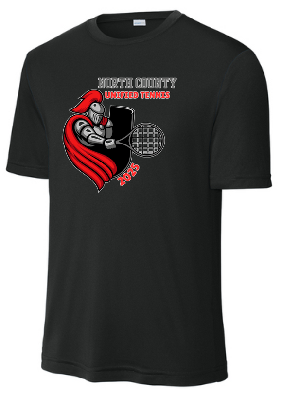 NCHS Unified Tennis - Black Performance Short Sleeve Shirt