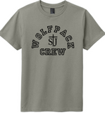 St. Joseph - Wolfpack with Cross District Short Sleeve Shirt (Black, White, Smoke, Yellow or Heather Maroon) (Youth and Adult)