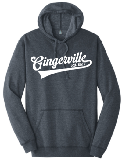 Gingerville - District Lightweight Fleece Hoodie (Heather Grey, Heather Black or Heather Navy)