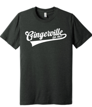 Gingerville - Bella Canvas Unisex Short Sleeve Shirt (Athletic Heather, Deep Heather or Dark Grey Heather)