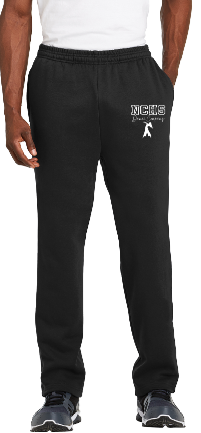 NCHS Dance - Sweatpants (Open Bottom) (Black)