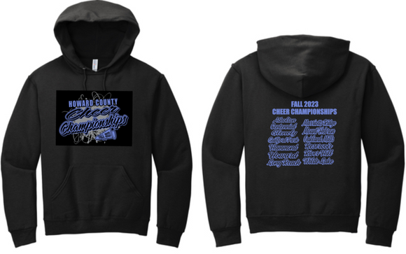 2023 Howard County Fall Cheer Championships - Official Hoodie (Black or White)