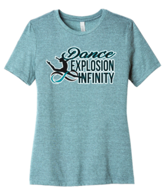 Dance Explosion Infinity - Teal Short Sleeve Lady Shirt