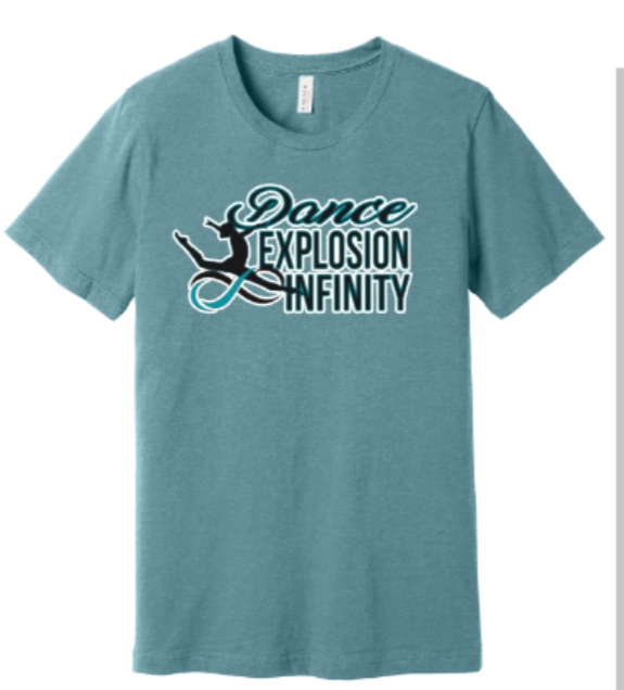 Dance Explosion Infinity - Teal Short Sleeve Unisex Short Sleeve Shirt