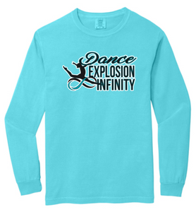 Dance Explosion Infinity - Teal Comfort Colors Long Sleeve Shirt