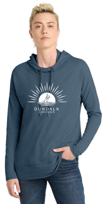 Dundalk Chorus - Women's Featherweight French Terry Hoodie (Washed Indigo Blue)