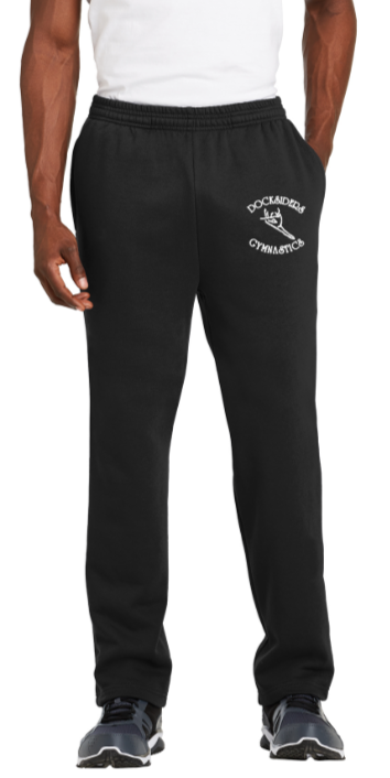 Docksiders - Sweatpants (Joggers or Open Bottom) (Black)