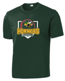 Green Hornets Travel Baseball - Official Performance Short Sleeve T Shirt (Forest Green, White or Silver)