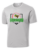 Green Hornets Travel Baseball - Official Performance Short Sleeve T Shirt (Forest Green, White or Silver)