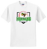 Green Hornets Travel Baseball - Official Short Sleeve T Shirt (Grey, White or Forest Green)