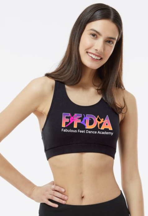 FFDA - Purple / Orange Gradient Sports Bra