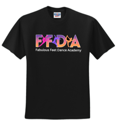 FFDA - Purple / Orange Gradient Black Short Sleeve Shirt