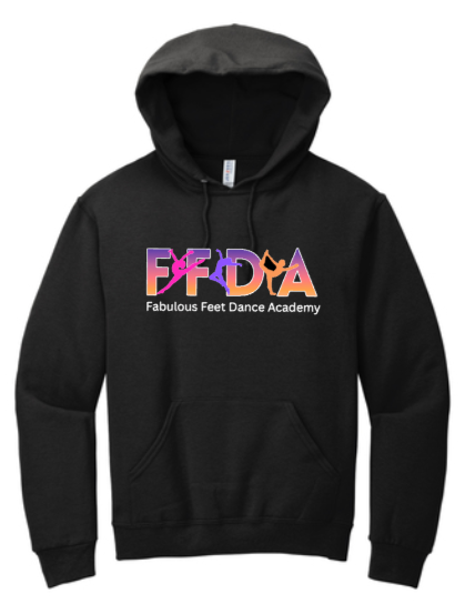 FFDA - Purple / Orange Gradient Black Hoodie