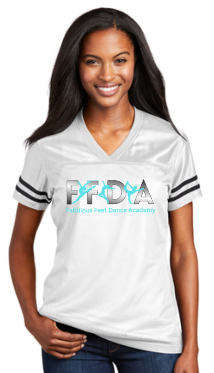 FFDA - Silver / Turquoise Gradient White Jersey
