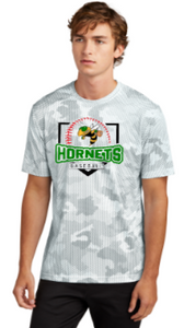 Green Hornets Travel Baseball - Official Camohex - Short Sleeve T Shirt (White or Forest Green)