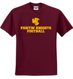 MC Fightin' Knights - Lettered - Short Sleeve T Shirt (Burgun or Gold)