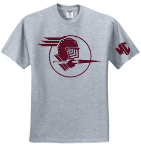 MC Fightin' Knights - Short Sleeve T Shirt (Burgundy, Gold, Grey or Black)