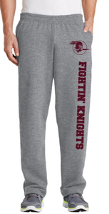 MC Fightin' Knights - Sweatpants (Joggers or Open Bottom) (Grey)