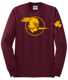 MC Fightin' Knights - Long Sleeve T Shirt (Gold, Burgundy, Grey or Black)