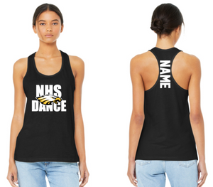 NHS Dance - Black Ladies Racer Back Tank Top