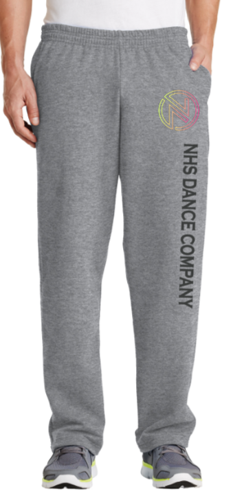 NHS Dance Company - Sweatpants (Joggers or Open Bottom) (Grey)