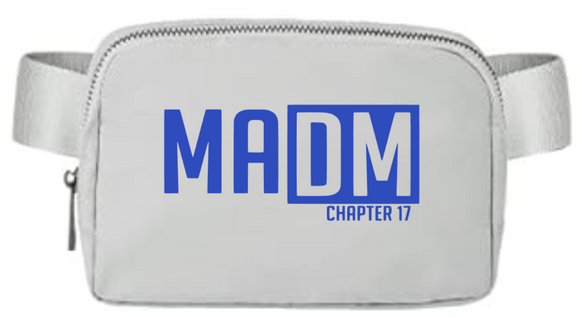 MADM Ch. 17 - Cross Body Bag (Ash Color with Royal Blue Print)