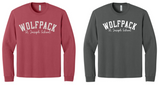 St. Joseph - Wolfpack Designed by Mrs. Hasty - Bella Canvas Adult Long Sleeve (White, Grey, Vintage Red or Asphalt)