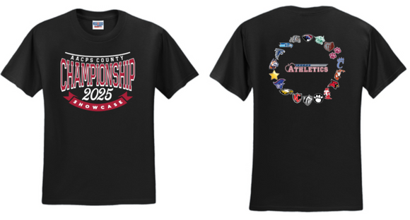 2025 AACPS CHAMPS - Black Cotton/Poly Short Sleeve Shirt