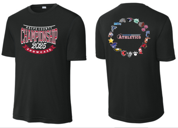 2025 AACPS CHAMPS - Black Performance Short Sleeve Shirt