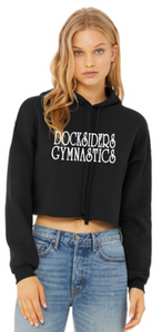 Docksiders - Letters - Women's Sponge Fleece Cropped Hoodie (Black, Storm or Heather Dust)