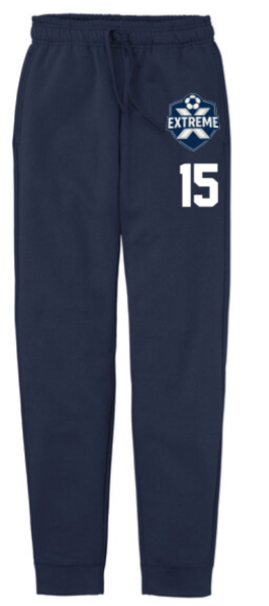 Extreme Soccer - Sweatpants (Joggers or Open Bottom) (Navy Blue)
