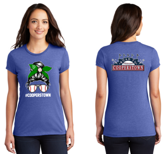 2025 Cooperstown - Women's Fitted Perfect Tri Tee (Blue or Grey)