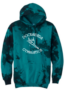 Docksiders - Official - Crystal Tie-Dye Pullover Hoodie - Black Teal