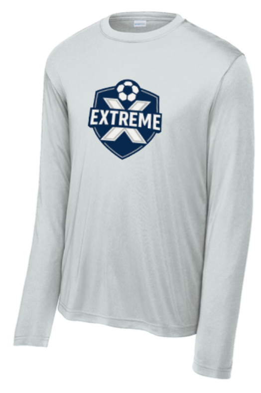 Extreme Soccer -Silver Performance Long Sleeve T Shirt