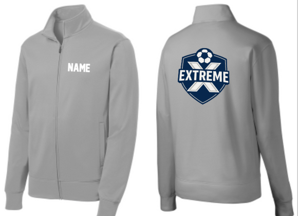 Extreme Soccer - Silver Warm Up Jacket (Youth, Ladies & Adult)