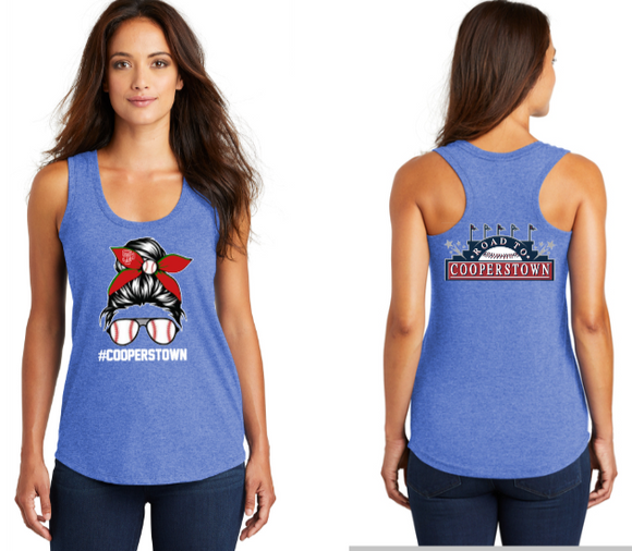 2025 Cooperstown - Lady's District Tank Top (Grey, Blue or Red)